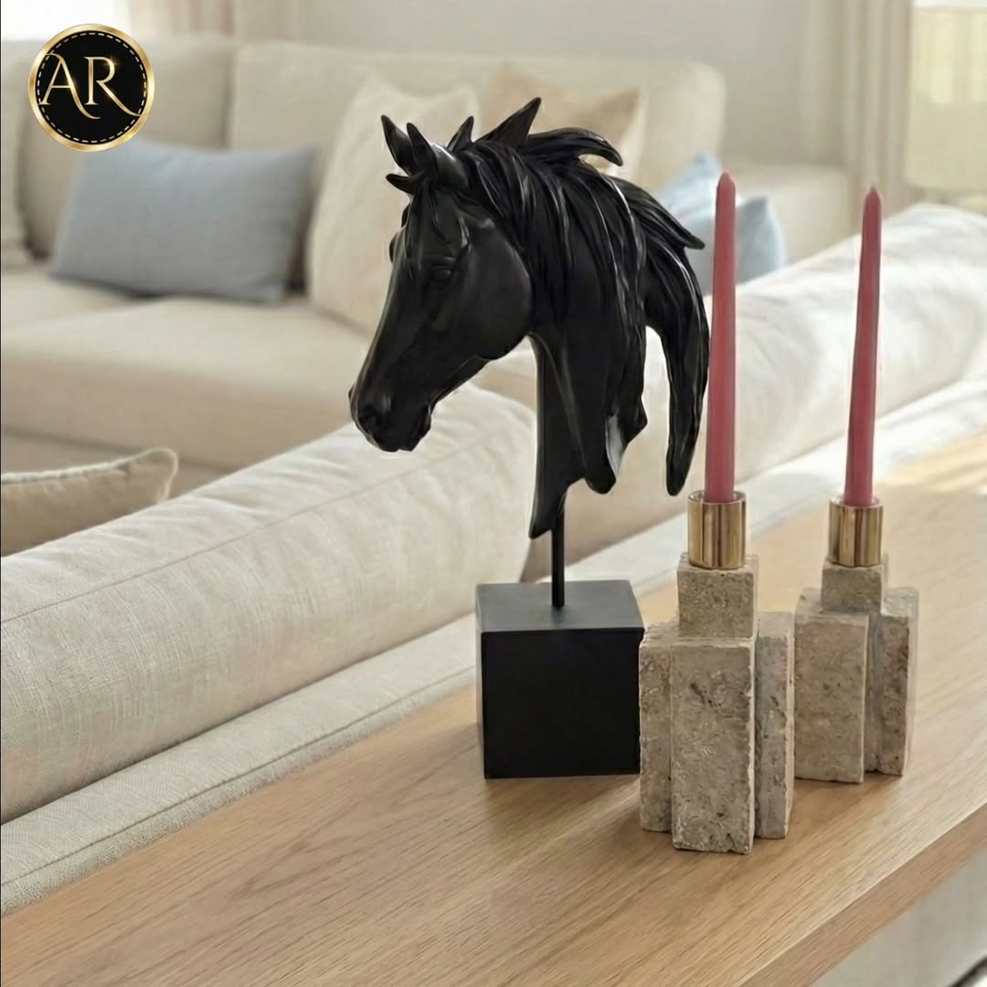 Abstract Black Horse Head