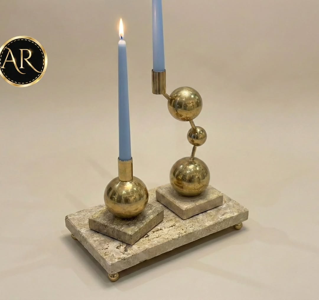 Golden Bubbles Candle Holder