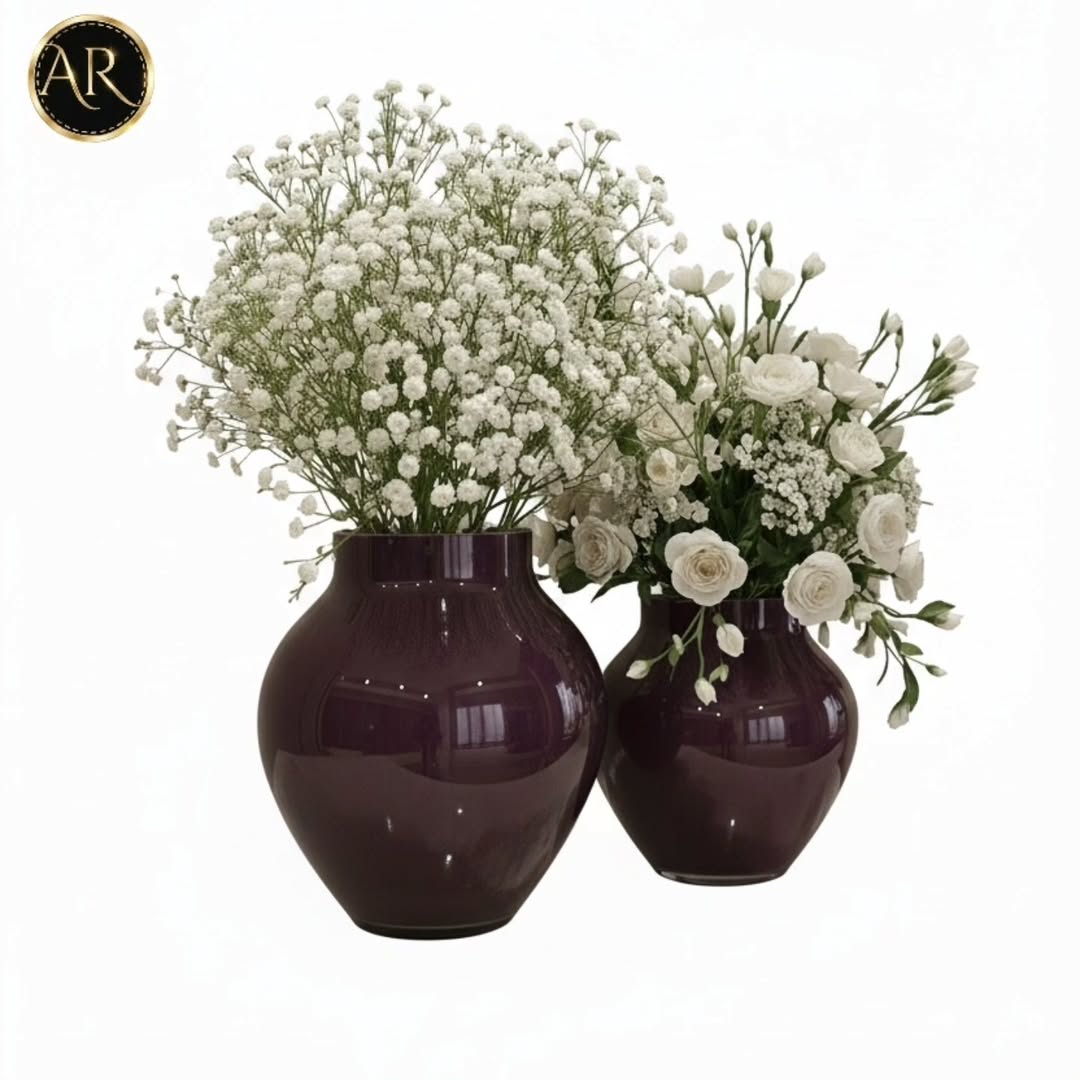 AUBERGINE POLISH VASES