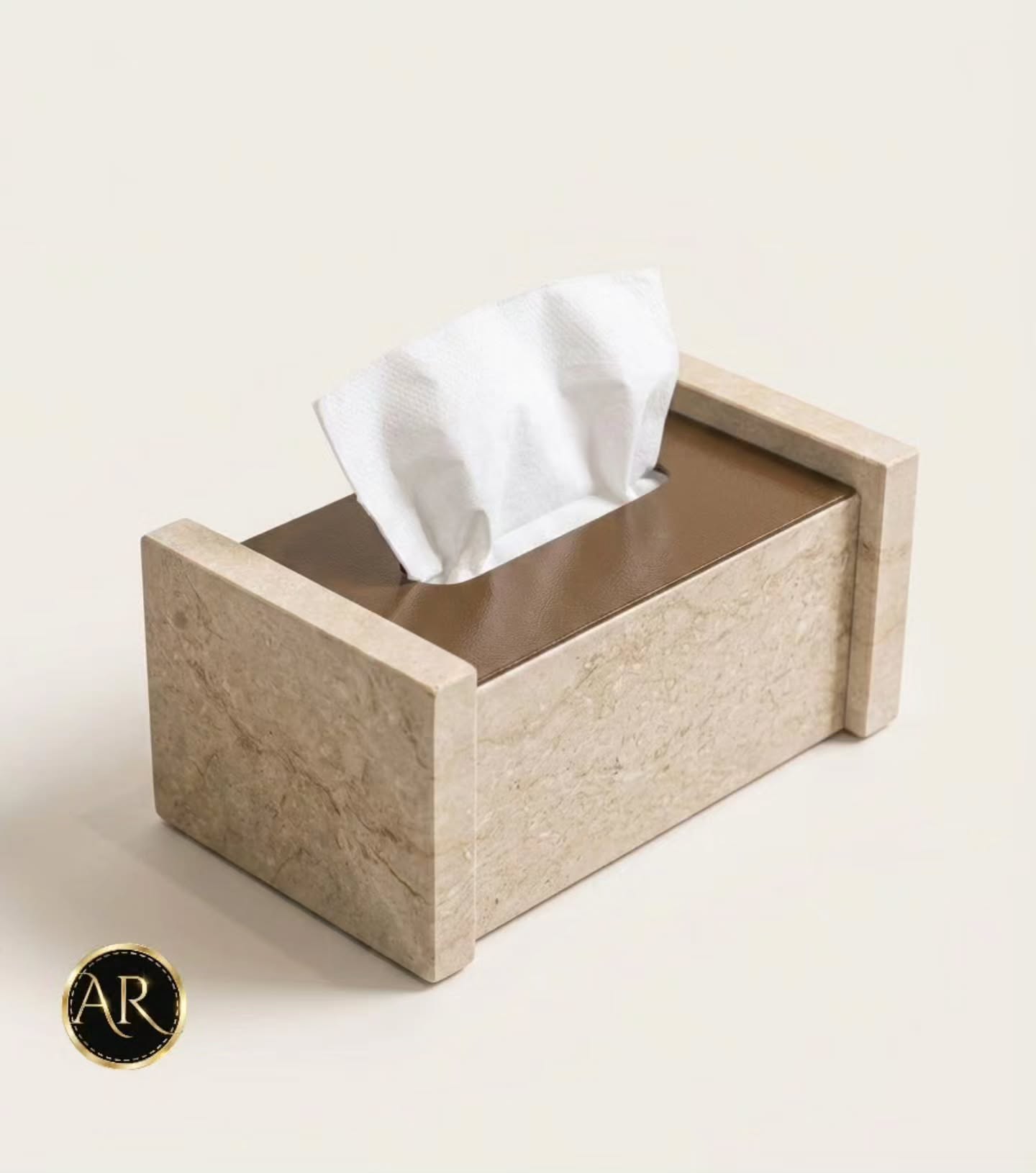 Beige × Brown Tissue box